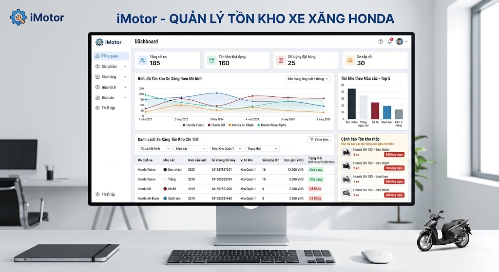 Bí Quyết Quản Lý Kho Phụ Tùng Xe Xăng Honda Tránh Thất Thoát Cho Tiệm Sửa Xe