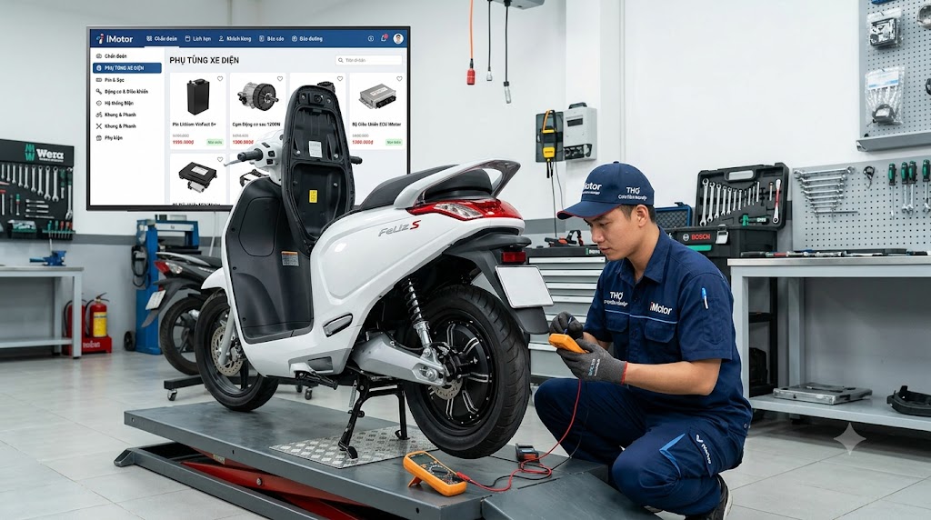 Tối ưu quy trình quản lý phụ tùng & bảo hành xe điện cùng iMotor